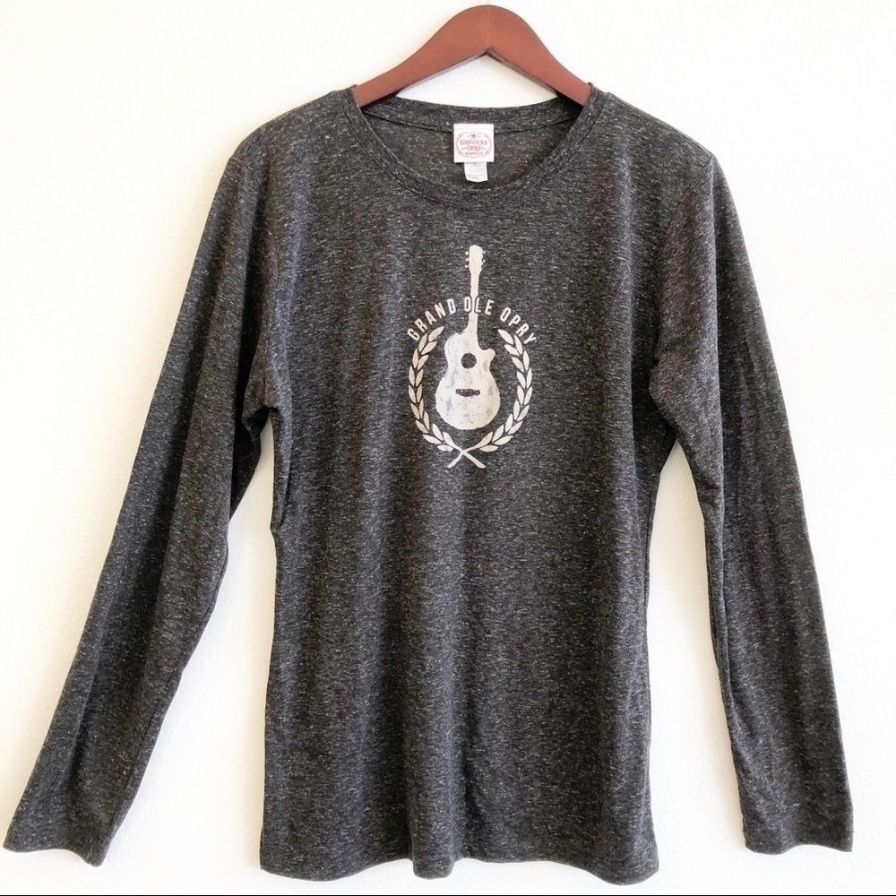 Nashville GRAND OLE OPRY Graphic Front T Shirt Top Size XXL in Heather Gray